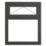 Crystal  Top Opening Clear Double-Glazed Casement Anthracite Grey uPVC Window 1190mm x 1115mm