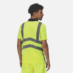 Regatta Pro Hi-Vis Polo Shirt Yellow/Navy Large 43" Chest