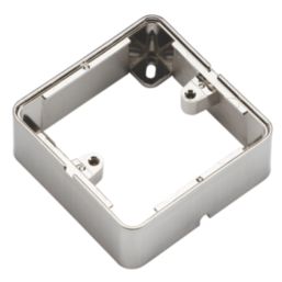 Knightsbridge 1-Gang Brushed Chrome Surface Box Spacer 32mm
