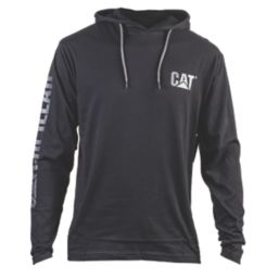 CAT Hooded Long Sleeve Shirt Black X Large 46-48" Chest