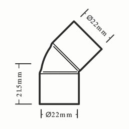 Flomasta  Copper End Feed Equal 135° Elbows 22mm 10 Pack