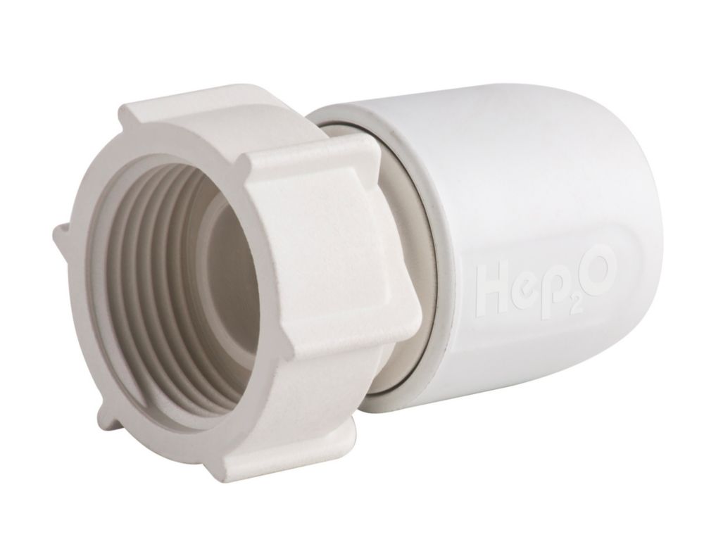 Hep2O Hand-Titan Plastic Push-Fit Straight Tap Connector 22mm x 3/4"