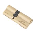 Smith & Locke Fire Rated 1 Star Double 1* 6-Pin Euro Cylinder Lock 35-45 (80mm) Polished Brass