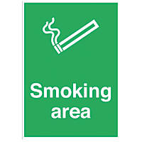 "Smoking Area" Sign 300 x 500mm