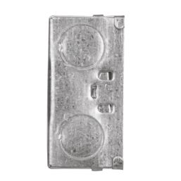 Tower  2-Gang Galvanised Steel  Knockout Back Box 35mm