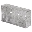 Tower  2-Gang Galvanised Steel  Knockout Back Box 35mm