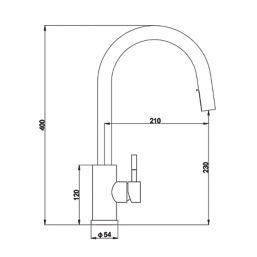 ETAL Velia  Concealed Pull-Out Kitchen Mixer Tap Matt Black