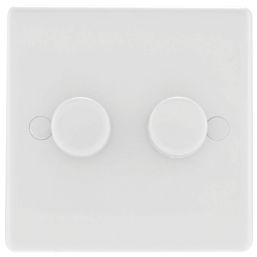 British General 800 Series 2-Gang 2-Way LED Dimmer Switch  White