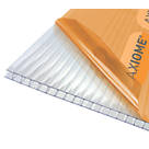 Axiome Twinwall Polycarbonate Roofing Sheet Clear 1050mm x 6mm x 1000mm