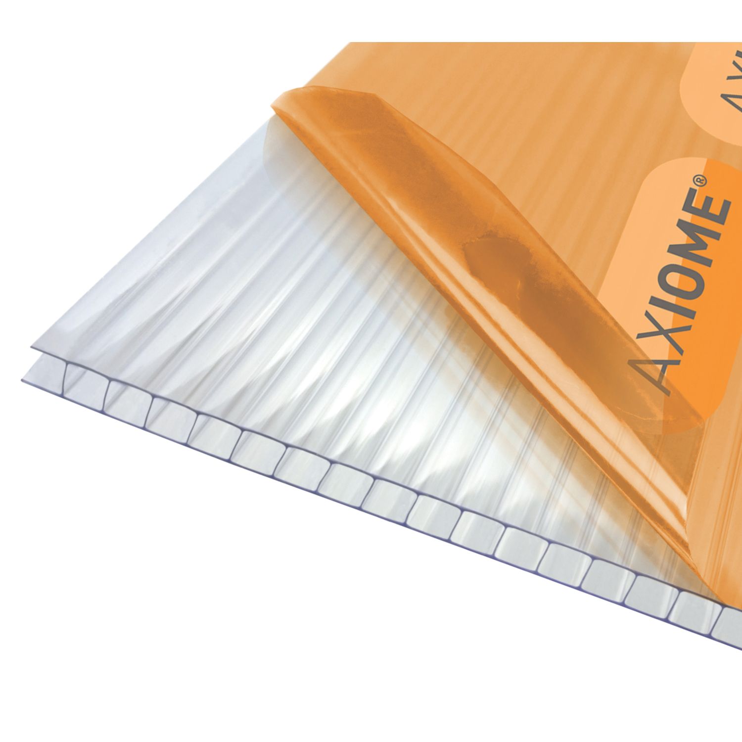 Axiome Twinwall Polycarbonate Roofing Sheet Clear 1050mm x 6mm x 1000mm (607JC)