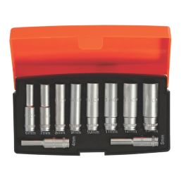 Bahco  1/4" Drive Deep Metric Socket Set 10 Pieces