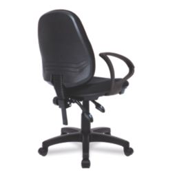 Nautilus Designs Java 200 Medium Back Task/Operator Chair Fixed Arms Black