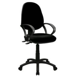 Nautilus Designs Java 200 Medium Back Task/Operator Chair Fixed Arms Black