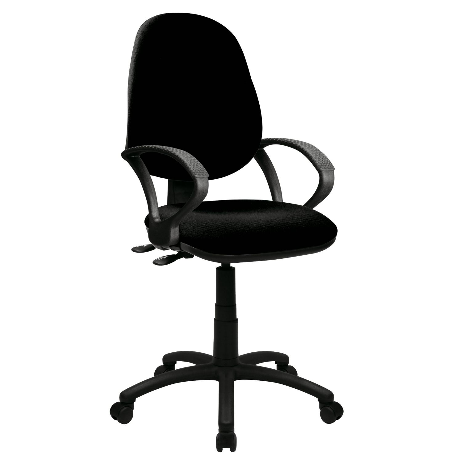 Nautilus Designs Java 200 Medium Back Task/Operator Chair Fixed Arms Black (607PK)