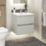 Newland  Double Drawer Wall-Mounted Vanity Unit with Basin Matt Pearl Grey 500mm x 450mm x 540mm