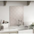 Laura Ashley Mr Jones Dove Grey Self-Adhesive Glass Kitchen Splashback 600mm x 750mm x 6mm