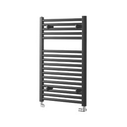 Towelrads 800mm x 500mm 1307BTU Black Flat  Towel Radiator