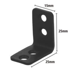 Magnodur Chair Brackets Black 25mm x 25mm x 15mm 10 Pack