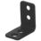 Magnodur Chair Brackets Black 25mm x 25mm x 15mm 10 Pack