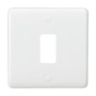 Knightsbridge Curved Edge 1-Module Grid Faceplate White