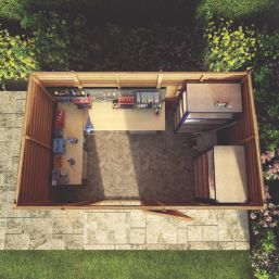 Mercia Value 10' x 6' (Nominal) Pent Overlap Timber Shed