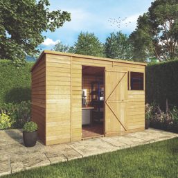 Mercia Value 10' x 6' (Nominal) Pent Overlap Timber Shed