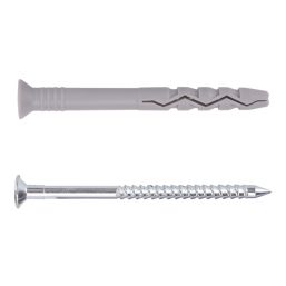 Easyfix  Nylon & Steel Countersunk Head Hammer Fixings 10mm x 100mm 50 Pack