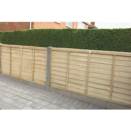 Forest Super Lap  Fence Panels Natural Timber 6' x 3' Pack of 5