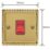 Varilight  45A 1-Gang 2-Pole Cooker Switch Georgian Brass