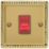 Varilight  45A 1-Gang 2-Pole Cooker Switch Georgian Brass