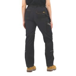 Site Kilani Womens Trousers Black / Grey Size 16 31 L - Screwfix