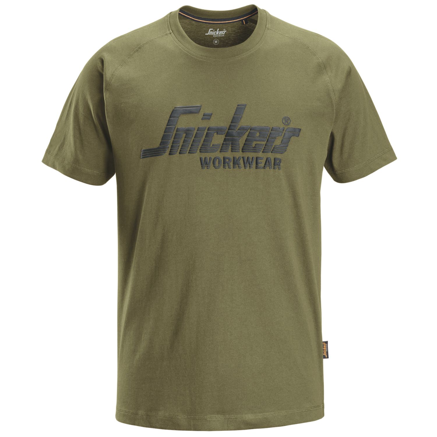 Snickers 2590 Logo Short Sleeve T-Shirt Khaki Green X Large 46" Chest (608KC)