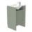 Newland  Double Door Floor Standing Vanity Unit with Basin Matt Sage Green 500mm x 450mm x 840mm