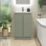 Newland  Double Door Floor Standing Vanity Unit with Basin Matt Sage Green 500mm x 450mm x 840mm