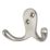 Essentials Double Hooks Satin Nickel 45mm 5 Pack