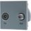 British General  Duplex Modular TV & Satellite Socket Grey
