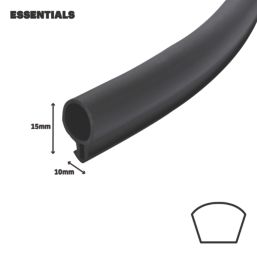 Essentials  uPVC Seal Black 15m
