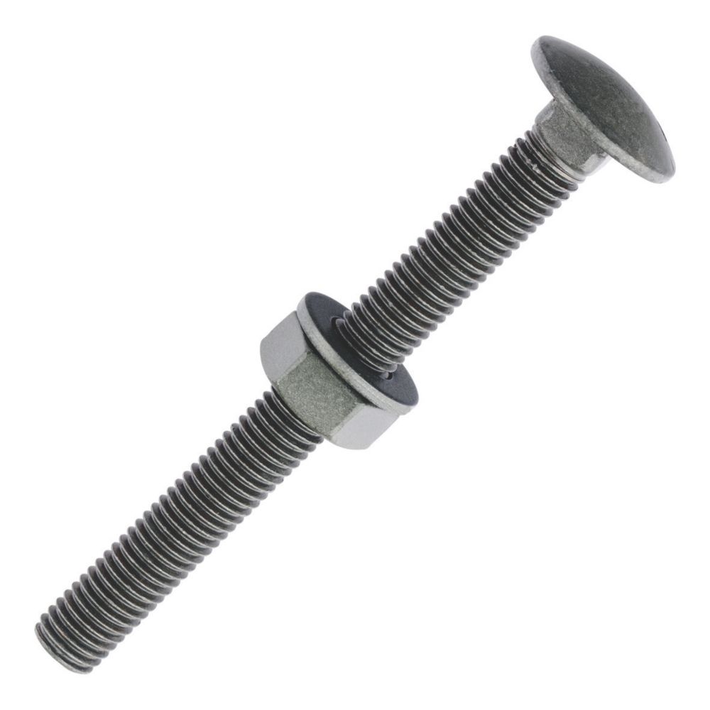 Timco Exterior Carriage Bolts Organic Green Coating M10 x 100mm 10 Pack