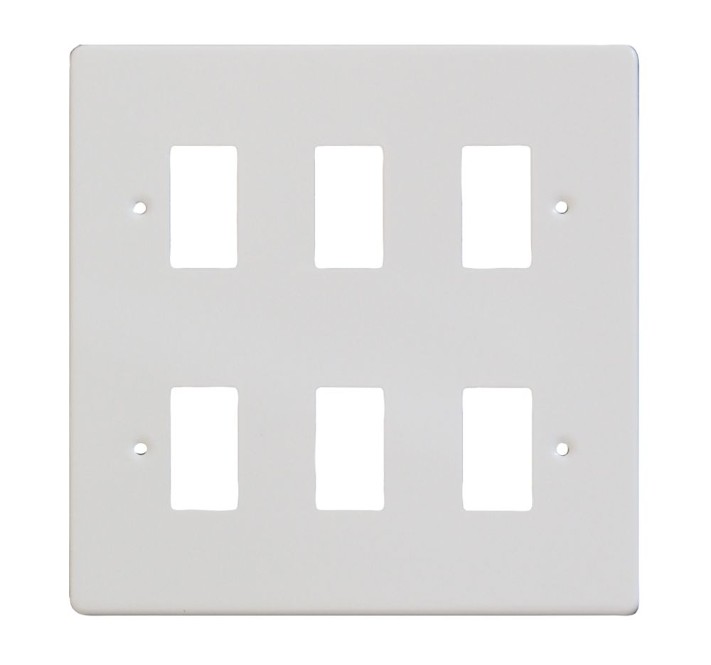 Varilight PowerGrid 6-Module Grid Faceplate White