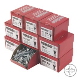 Quicksilver  PZ Double-Countersunk Woodscrews Trade Pack 1400 Pcs