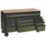Bunker  15-Drawer Trolley Green