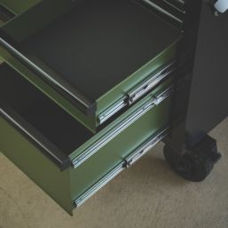 Bunker  15-Drawer Trolley Green