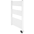Masterplug 870mm x 510mm 1706BTU White Flat Electric Towel Radiator