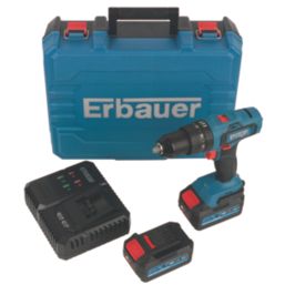 Erbauer ECD18-Li-2 18V 2 x 4.0Ah Li-Ion EXT Brushless Cordless Combi Drill
