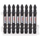 Bosch  1/4" 65mm Hex Shank PH2 Impact Control Double-Ended Screwdriver Bits 8 Piece Set
