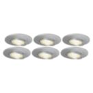 4lite  Tilt  Fire Rated LED Smart Downlights Brushed Chrome 5W 440lm 6 Pack