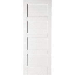 Jeld-Wen  Primed White Wooden 4-Panel Shaker Internal Door 1981mm x 686mm