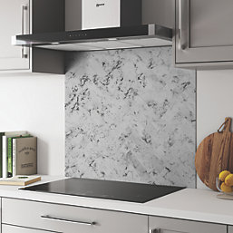 Wilsonart  Carrara Marble Wide Hob Splashback 900mm x 800mm x 4mm
