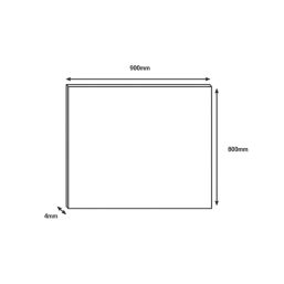 Wilsonart  Carrara Marble Wide Hob Splashback 900mm x 800mm x 4mm