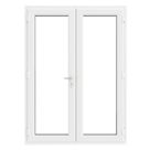 Crystal  White Triple-Glazed uPVC French Door Set 2090mm x 1490mm